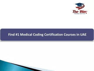 find 1 medical coding certification courses in uae