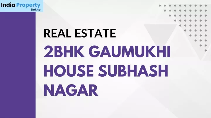 real estate 2bhk gaumukhi house subhash nagar