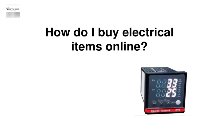 how do i buy electrical items online