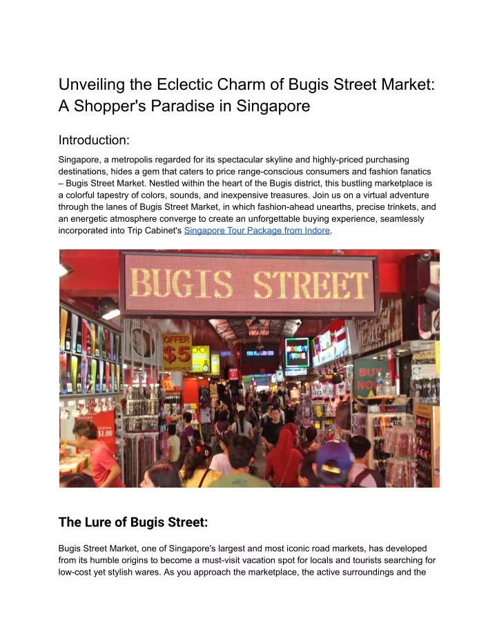 unveiling the eclectic charm of bugis street