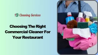 Choosing The Right Commercial Cleaner For Your Restaurant
