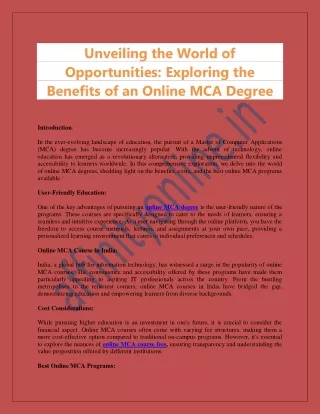 unveiling the world of opportunities exploring