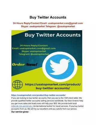 Buy Twitter Accounts