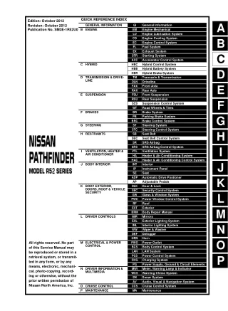 2013 Nissan Pathfinder Service Repair Manual