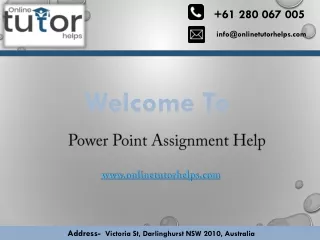 PPT Assignment Help : Your Academic Lifeline