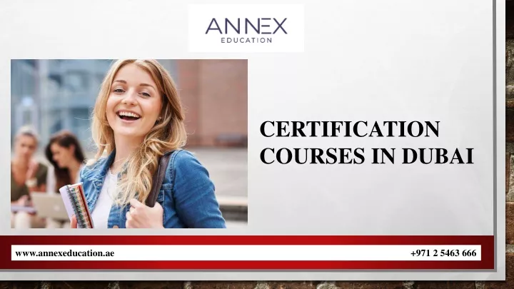 certification courses in dubai