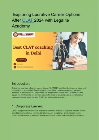 Exploring Lucrative Career Options After CLAT 2024 with Legalite Academy (1)