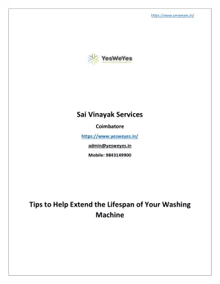 Tips to Help Extend the Lifespan of Your Washing Machine