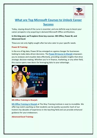 what are top microsoft courses to unlock career