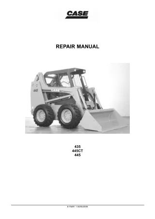 CASE 445 Skid Steer Loader Service Repair Manual