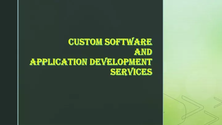 custom software and application development services