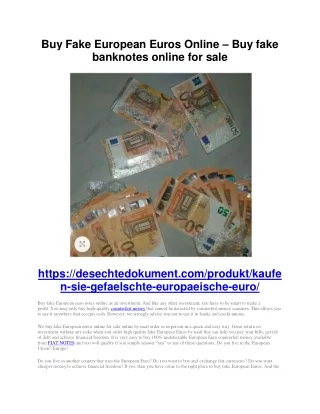 buy fake european euros online buy fake banknotes