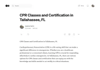 CPR Classes and Certification in Tallahassee, FL