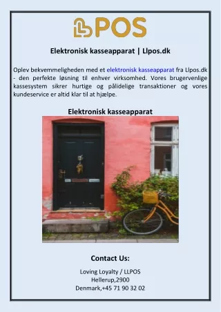 Elektronisk kasseapparat | Llpos.dk