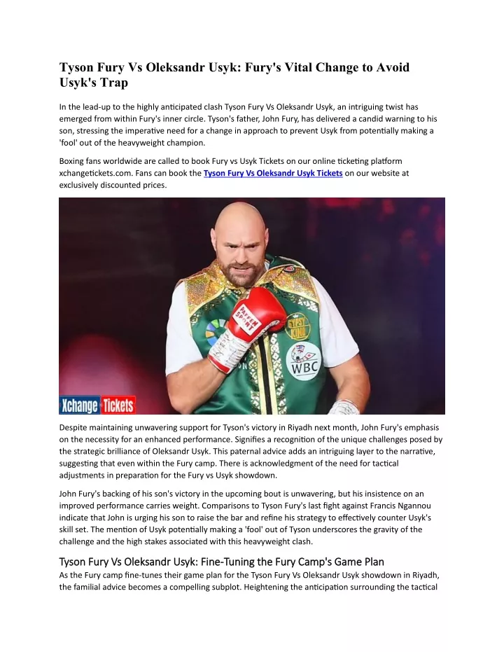 tyson fury vs oleksandr usyk fury s vital change