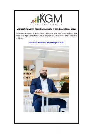 Microsoft Power Bi Reporting Australia  Kgm Consultancy Group