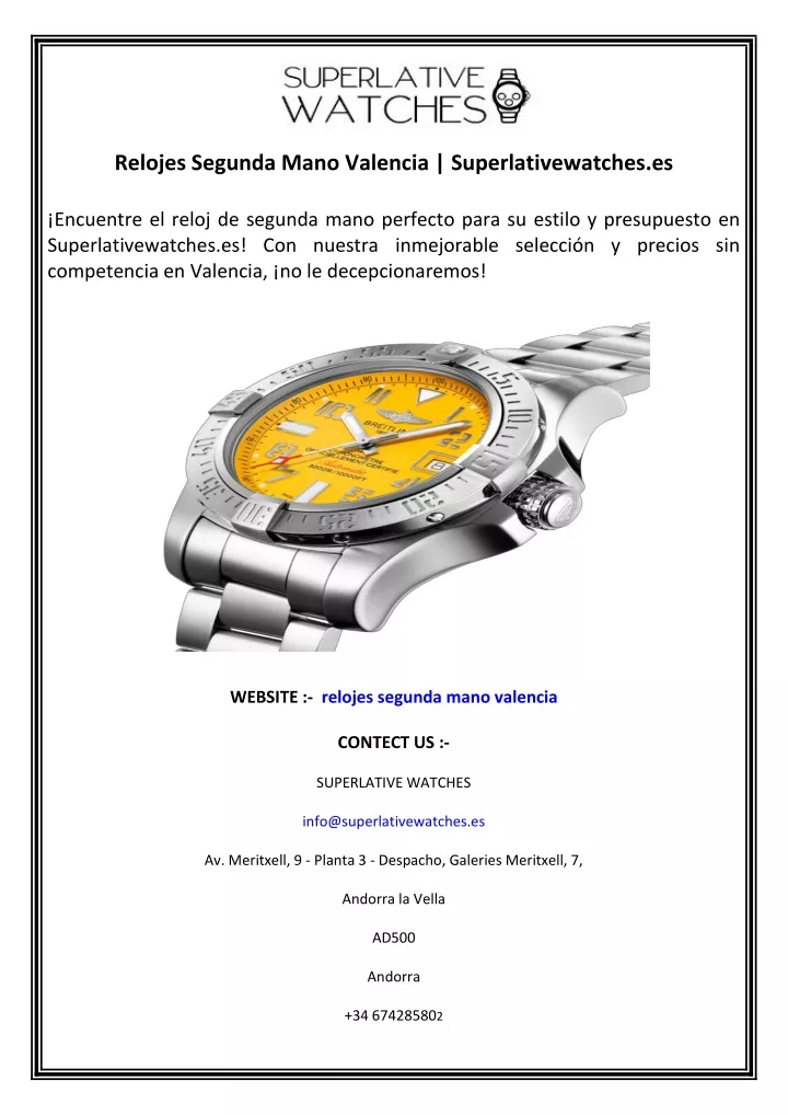 relojes segunda mano valencia superlativewatches