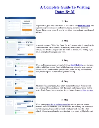 A Complete Guide To Writing Dates By M