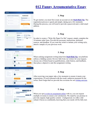 012 Funny Argumentative Essay