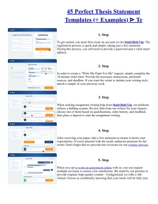 45 Perfect Thesis Statement Templates (  Examples) ᐅ Te