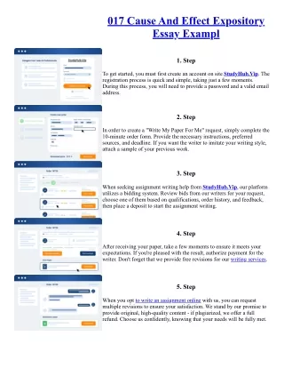 017 Cause And Effect Expository Essay Exampl