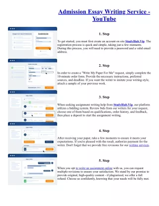 Admission Essay Writing Service - YouTube