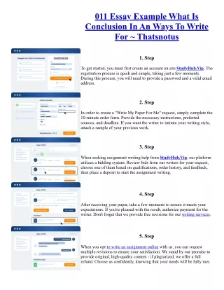011 Essay Example What Is Conclusion In An Ways To Write For ~ Thatsnotus