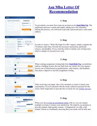 Asu Mba Letter Of Recommendation