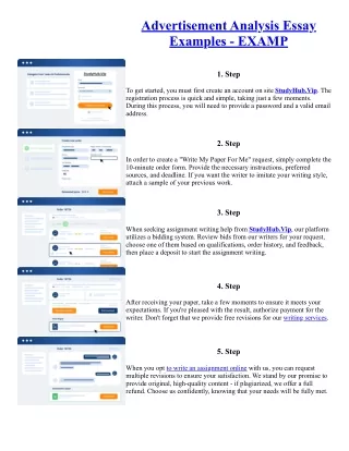 Advertisement Analysis Essay Examples - EXAMP