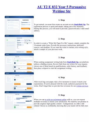 AU T2 E 832 Year 5 Persuasive Writing Str