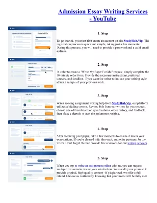 Admission Essay Writing Services - YouTube