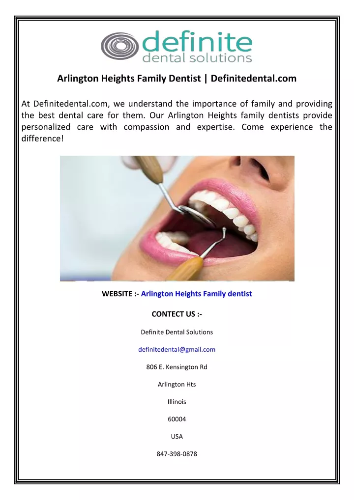 arlington heights family dentist definitedental