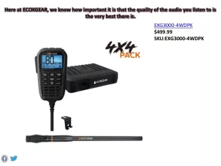 ECOXGEAR ECOXTALK EXG3000-4WDPK UHF CB Fixed Mount Radio