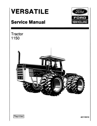 Ford Versatile 1150 Tractor Service Repair Manual
