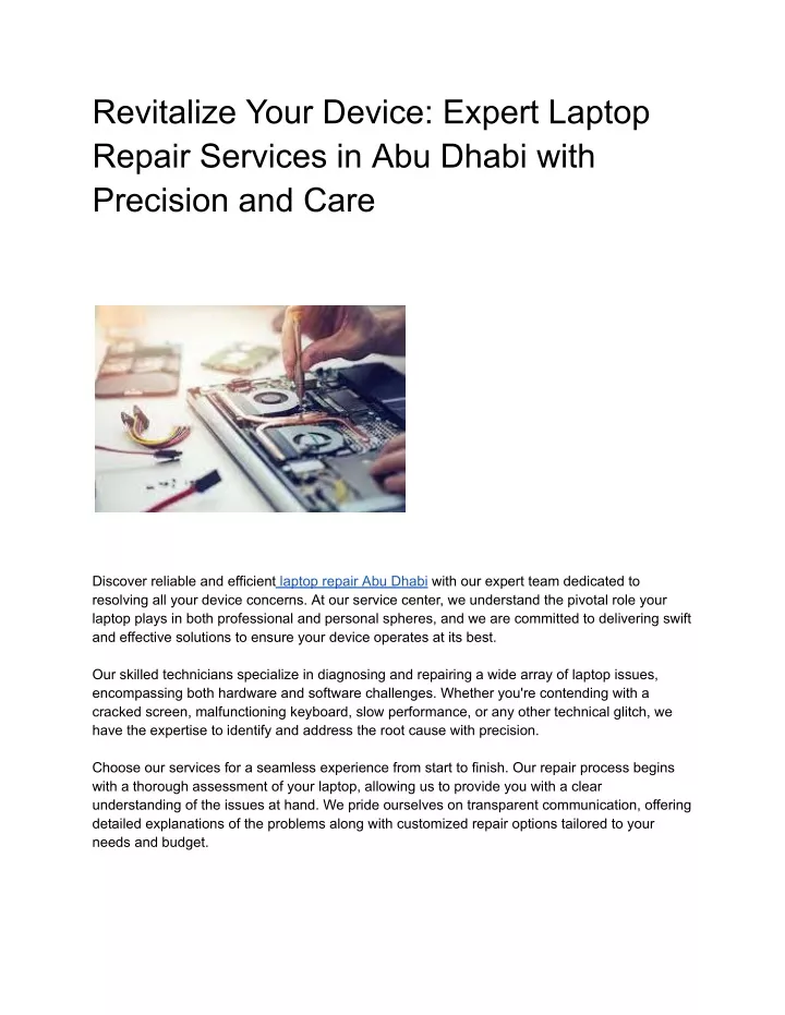 revitalize your device expert laptop repair