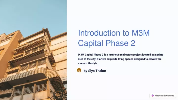 introduction to m3m capital phase 2