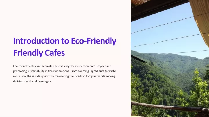 introduction to eco friendly cafes
