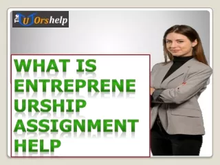 Entrepreneurship assignment help