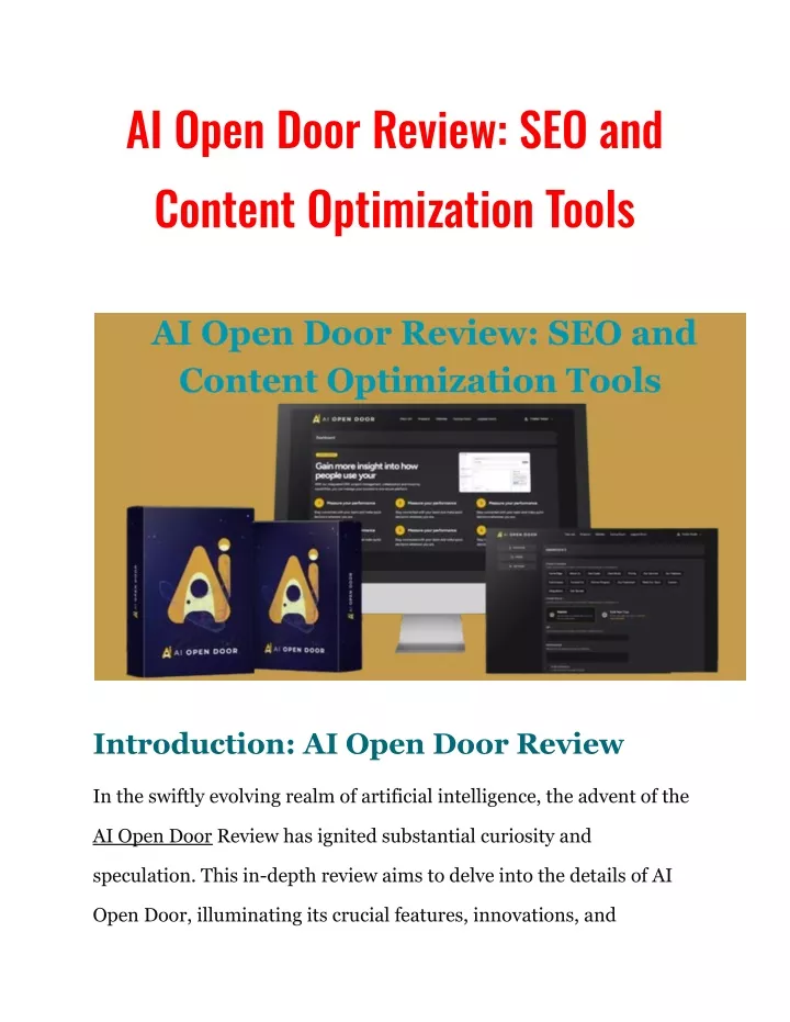 ai open door review seo and content optimization