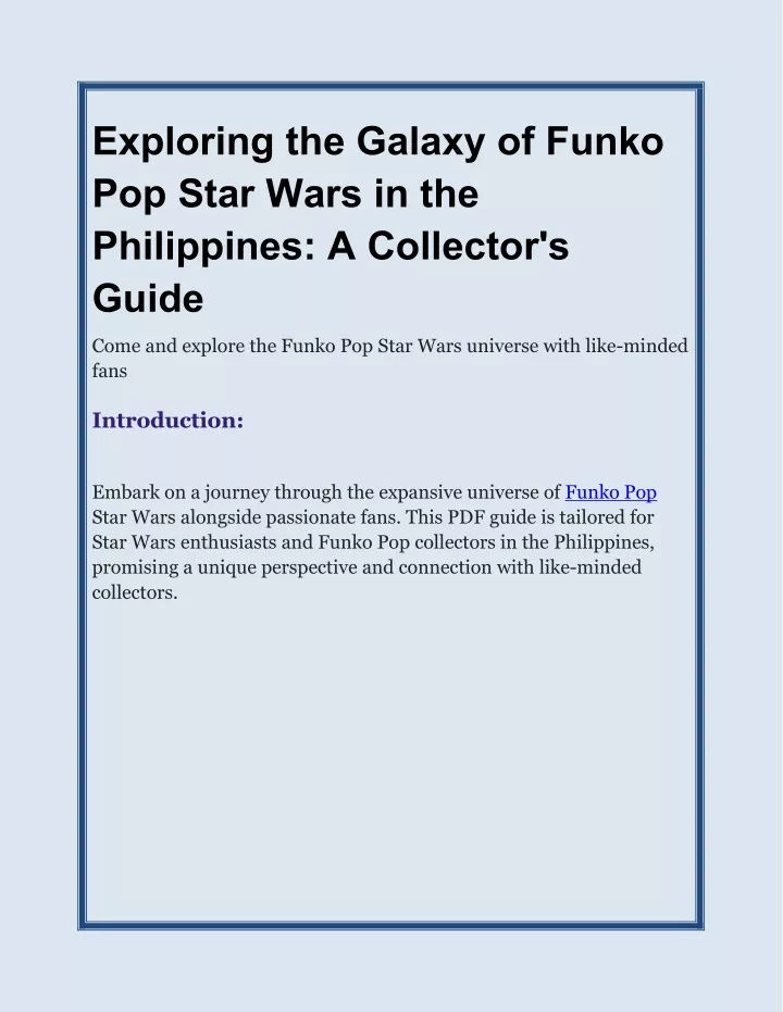 exploring the galaxy of funko pop star wars