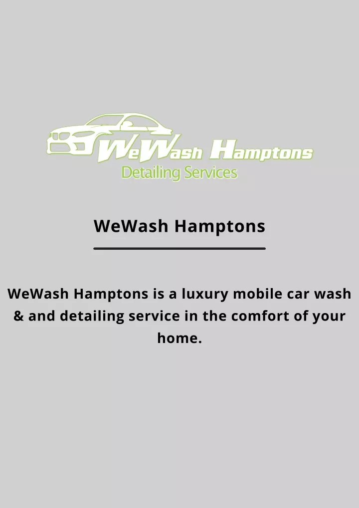 wewash hamptons