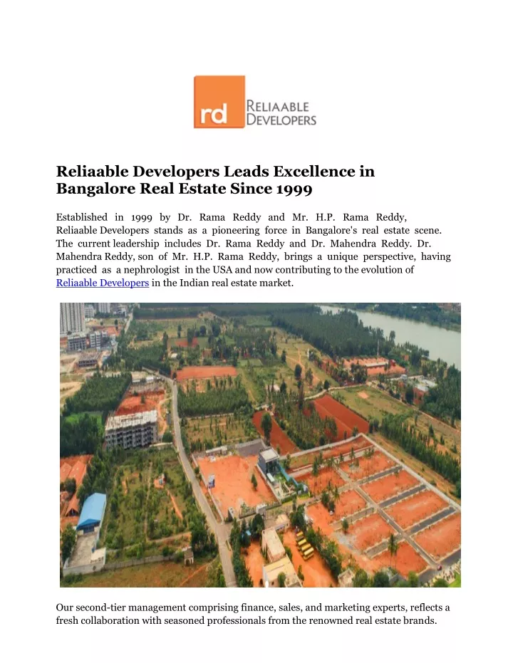 reliaable developers leads excellence
