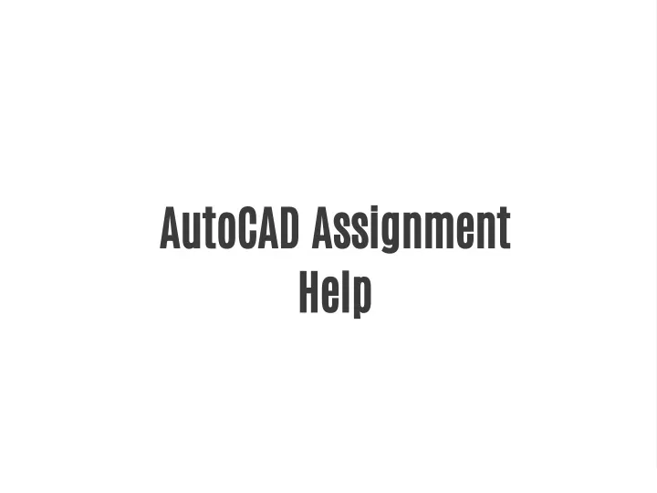 autocad assignment help