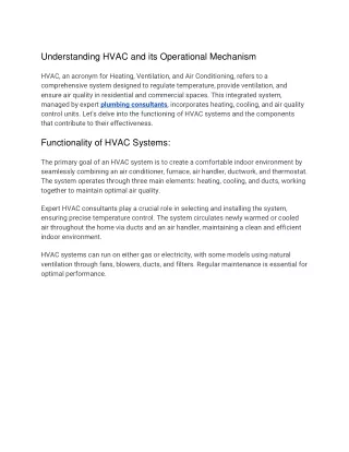 Understanding HVAC and its Operational Mechanism