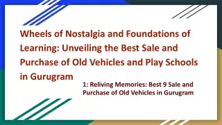 Wheels of Nostalgia and Foundations of Learning: Unveiling the Best Sale and Pur