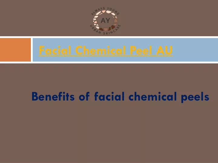 facial chemical peel au