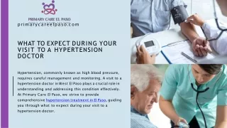 What to Expect During Your Visit to a Hypertension Doctor - Best Primary Care Doctors in El Paso