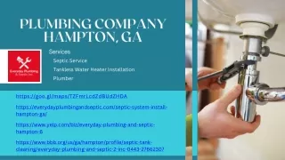 Plumbing Company Hampton, GA