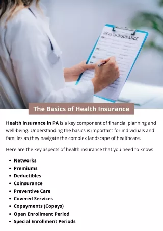 The Basics of Health Insurance