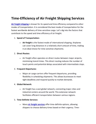 Optimizing Global Logistics: DJ Shipping's Comprehensive Air Freight Services